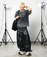 Black Ink Faux Leather Pants