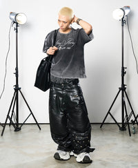 Black Ink Faux Leather Pants