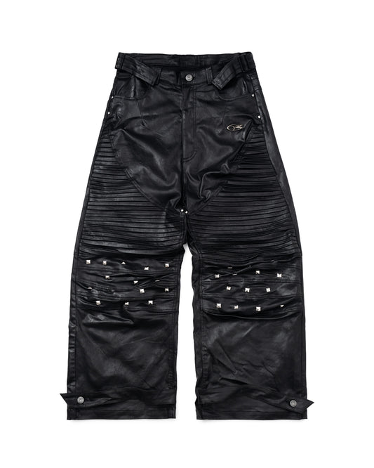 Black Ink Faux Leather Pants
