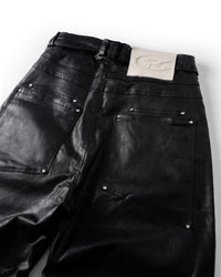 Black Ink Faux Leather Pants