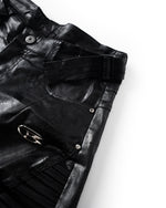 Black Ink Faux Leather Pants