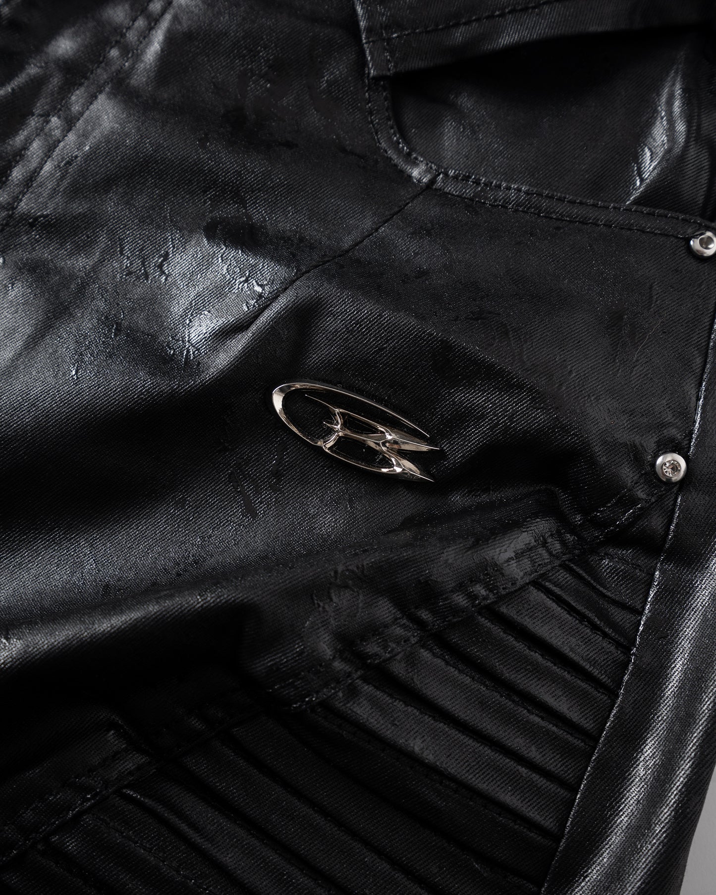 Black Ink Faux Leather Pants