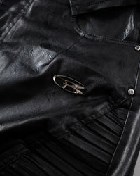 Black Ink Faux Leather Pants